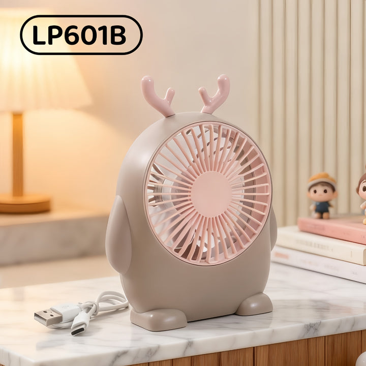 Women Creative Mini Table Fan with Movable Elements Bowlift