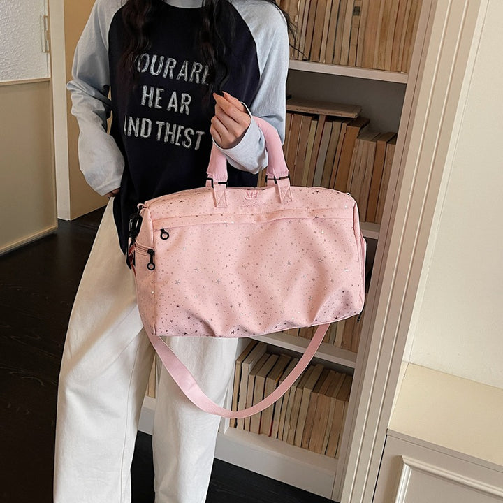 Stylish Stars-Patterned Adventure Duffle Bag Bowlift
