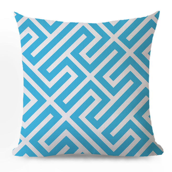 Decorative cushion cover with chevron zigzag pattern and concealed zipper Bowlift