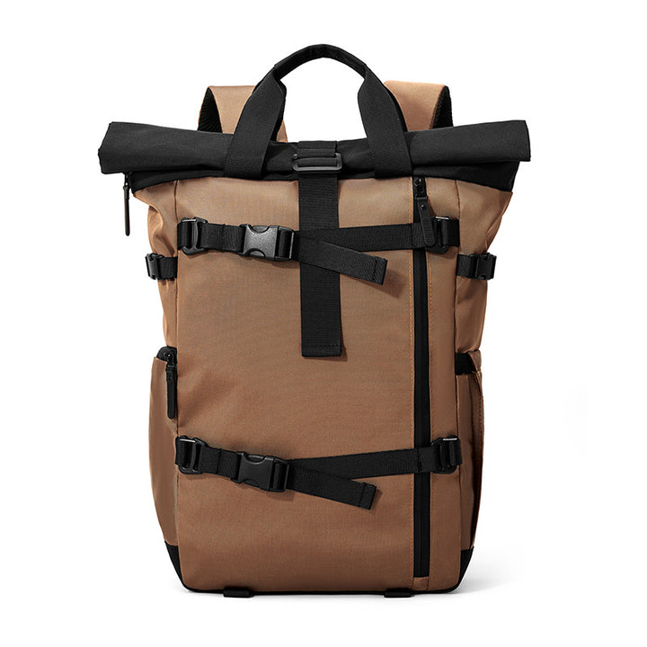 Robust Backpack with Expandable Storage and Flexible Closure Mechanism Bowlift