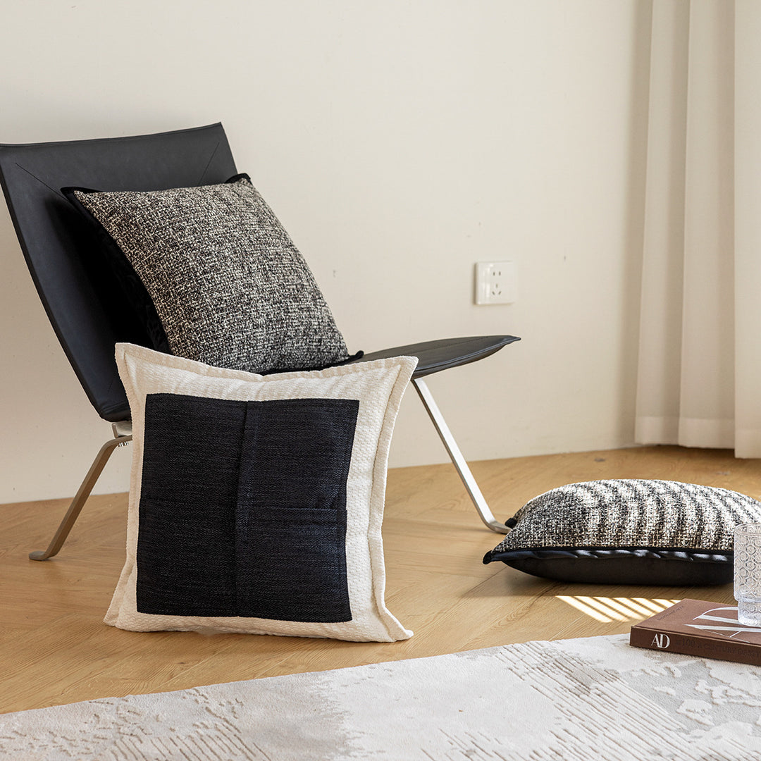 Decorative cushion with high-quality faux leather cover