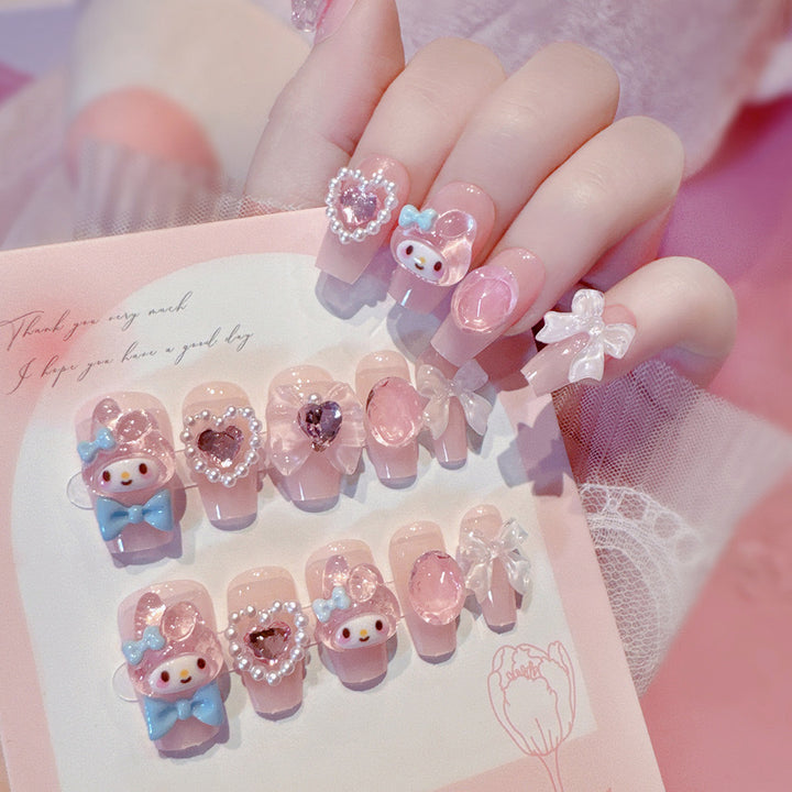 Elegant Glossy Press-On Nail Set  1791774068