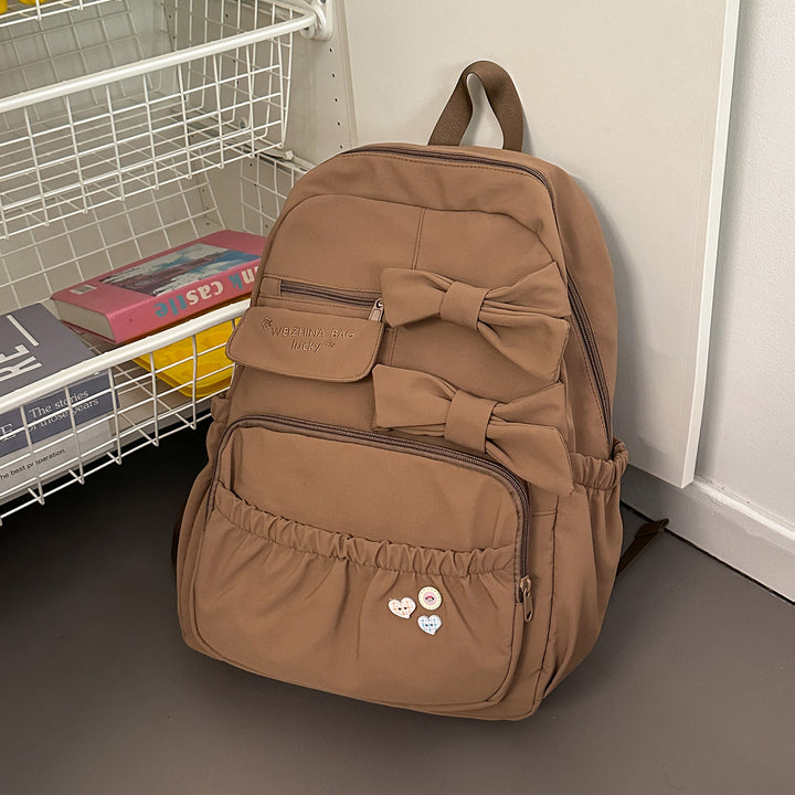 Stylish Bow-Accented Backpack Bowlift