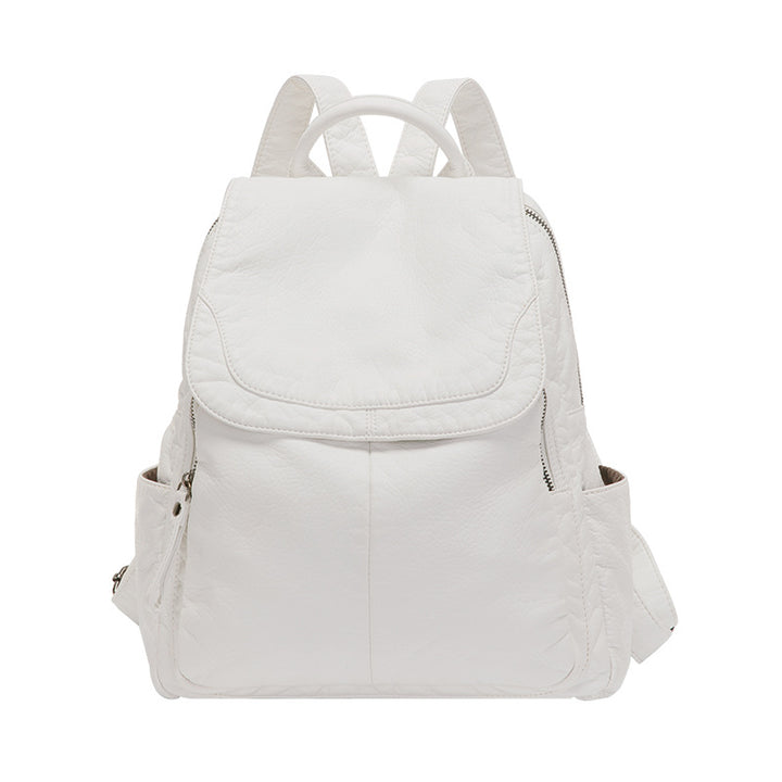 Versatile Soft Leather Backpack