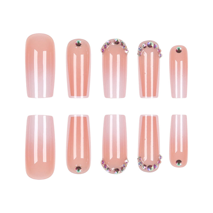 Elaborate Rhinestone-Embellished Long Press-On Nails Bowlift