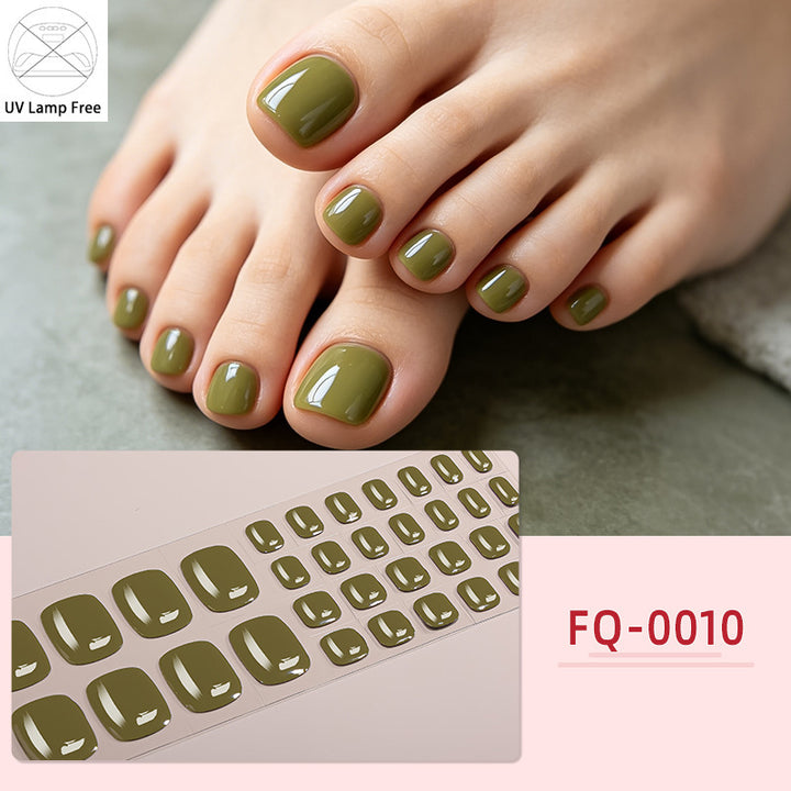UV-Free Glossy Press-On Nail Wraps
