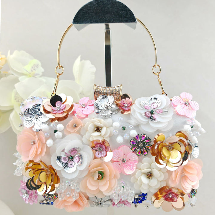 Floral Embellished Evening Clutch