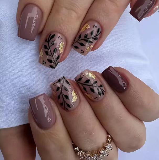 Elegant Botanical Nail Art Set Bowlift