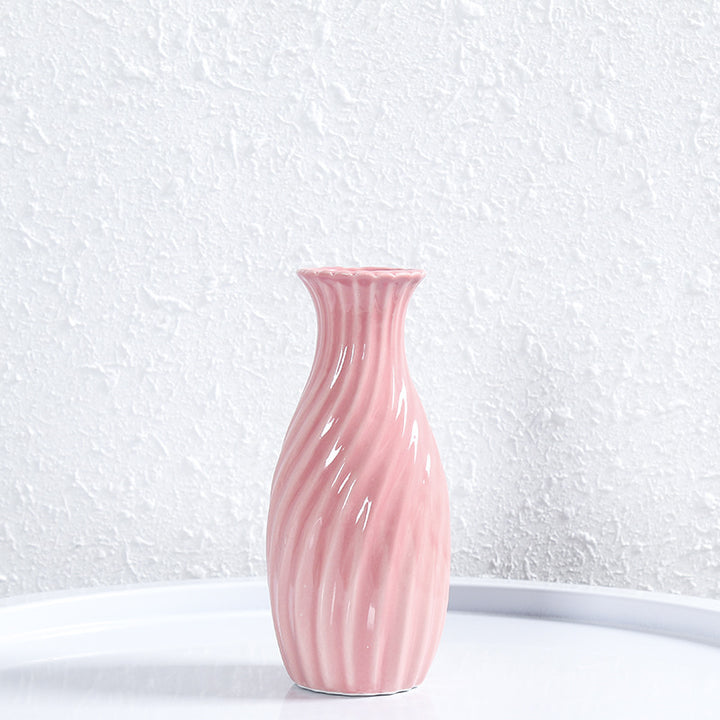 Decorative Spiral Ceramic Flower Vase Bowlift