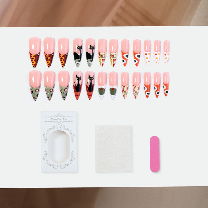 Art nail set with artistic designs Bowlift
