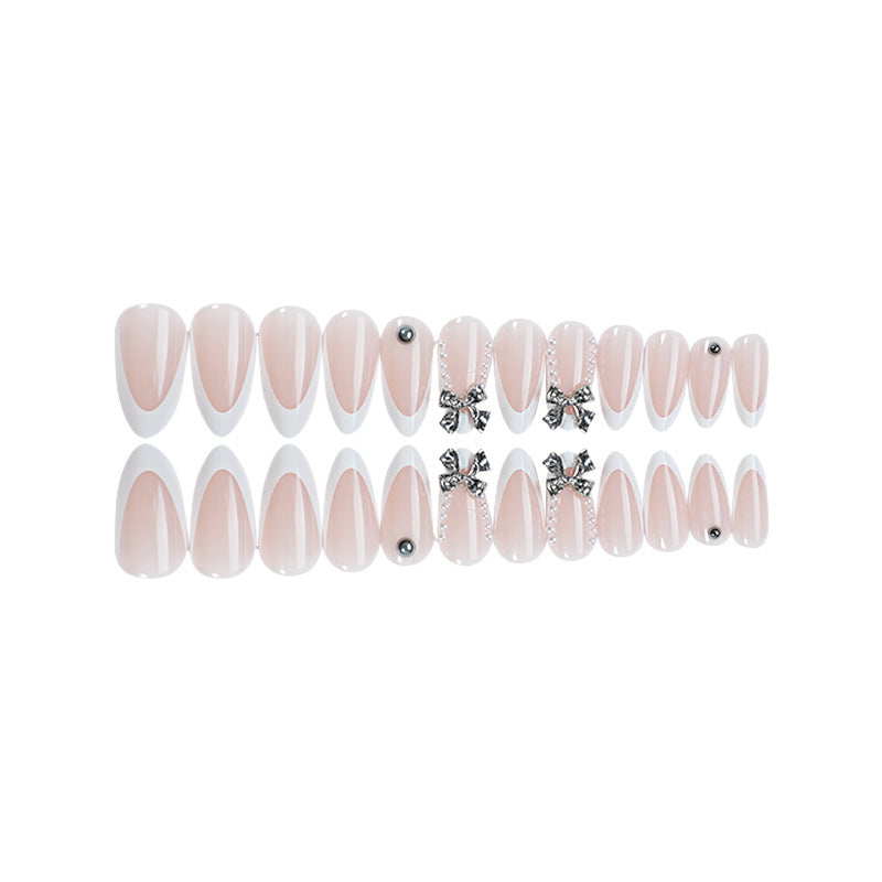 Elegant 3D Embellished Press-On Nail Set