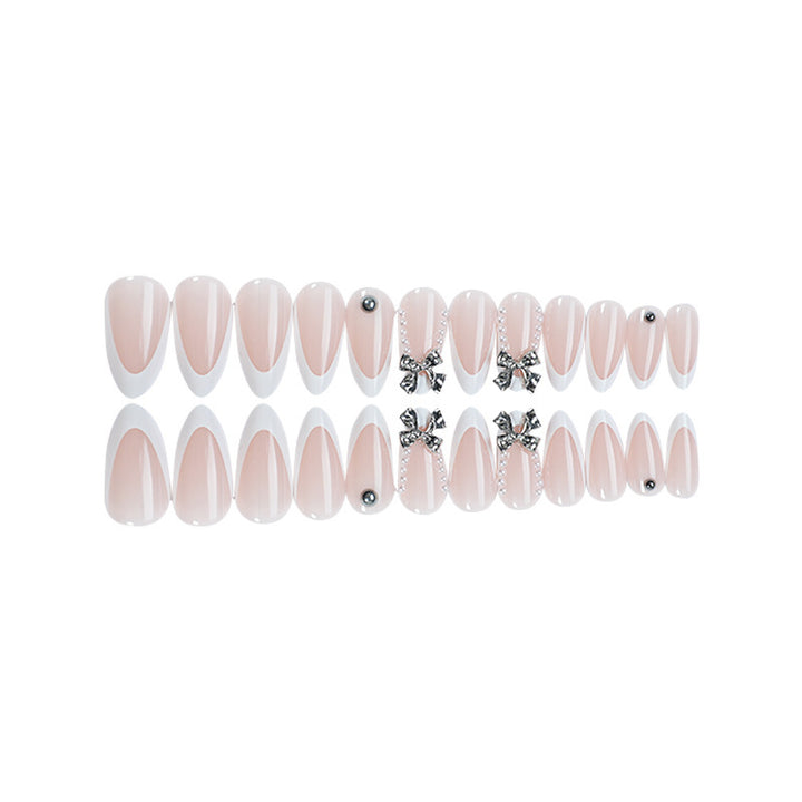 Elegant 3D Embellished Press-On Nail Set