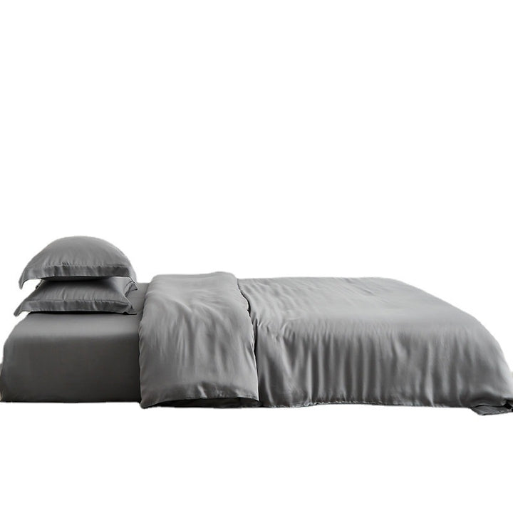 Luxury cotton satin duvet cover set with silky-soft soft-touch and hotel closure