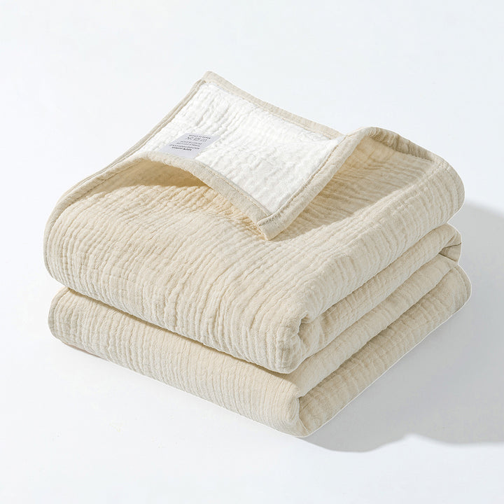 Ultra-Soft Reversible Muslin Throw Blanket Bowlift