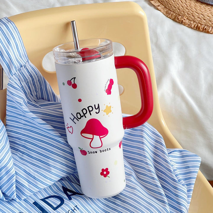 Women's insulated cup with practical straw Bowlift