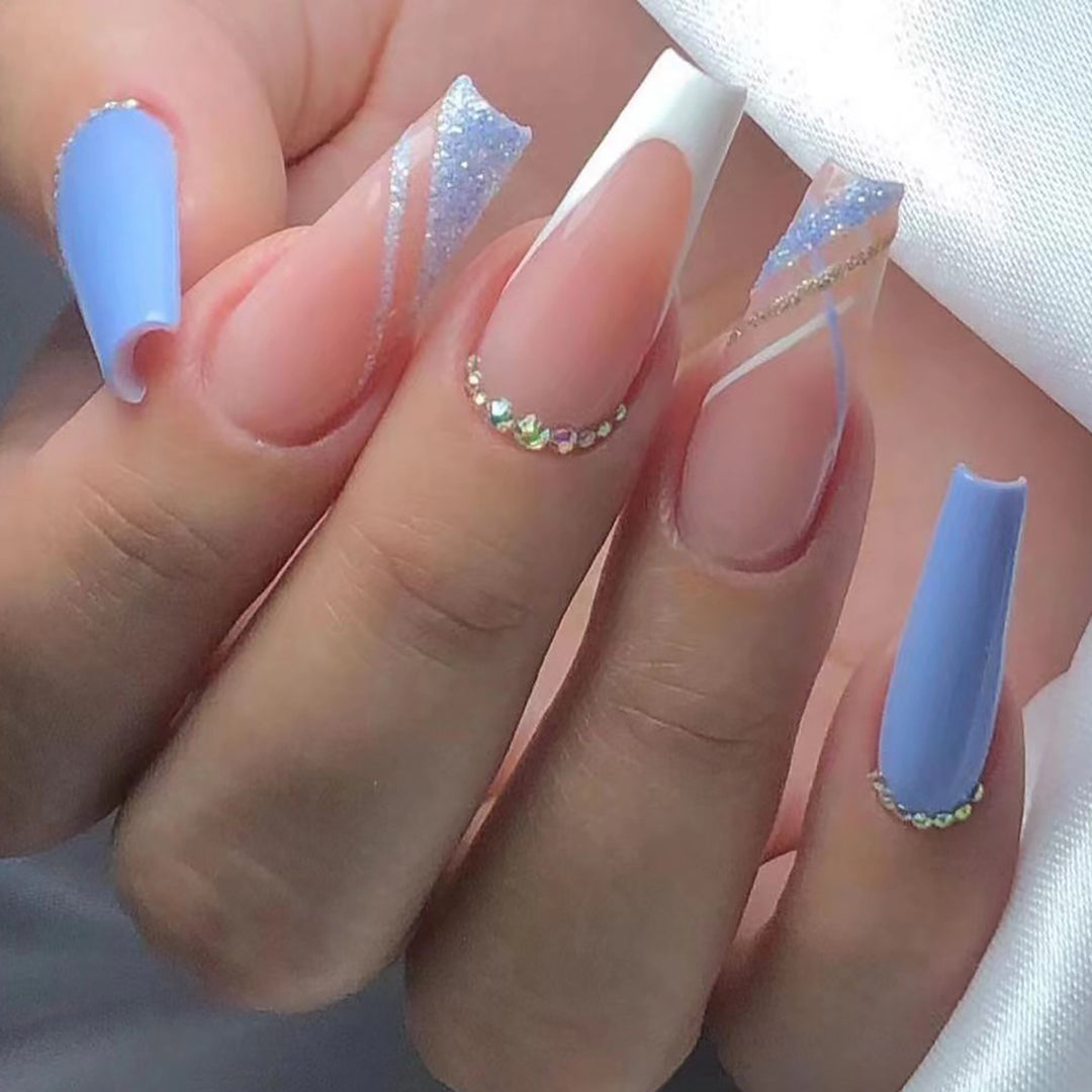 Decorative Long Acrylic Nail Art Extensions Bowlift