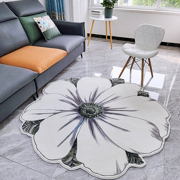 Floral-Shaped Area Rug Bowlift