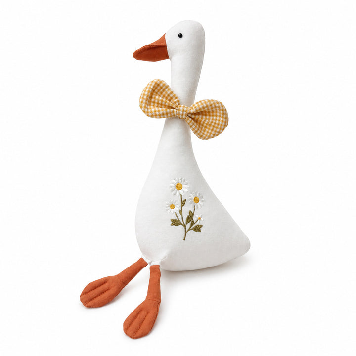 Superhero Linen Mouse Plush Doll with Removable Cape