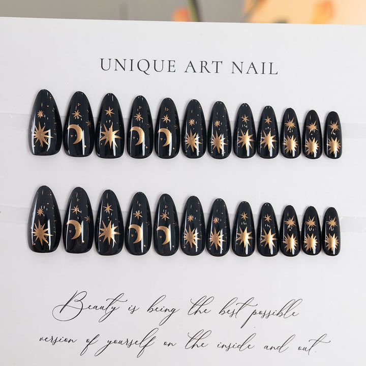 Celestial Themed Stiletto Press-On Nails
