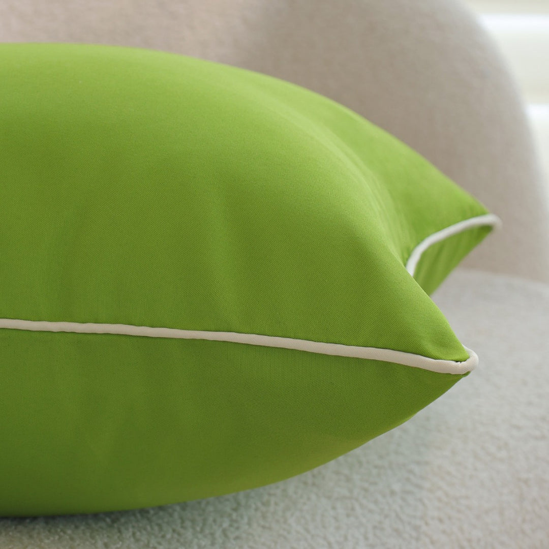 Square soft-touch cushion cover with contrasting piping and concealed zipper Bowlift