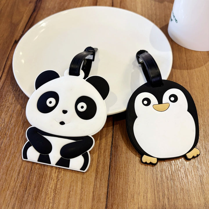 Cute Panda-Themed Luggage Tag Bowlift