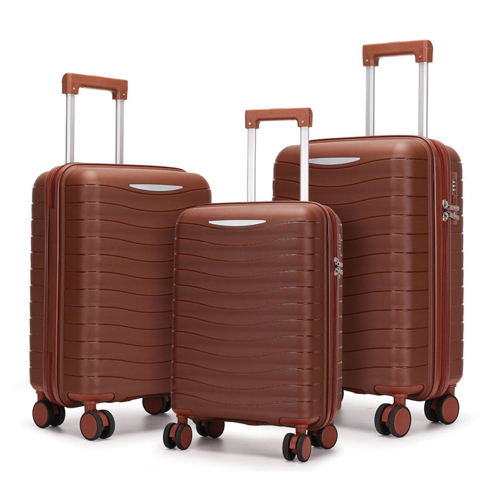 Hard Shell Suitcase Set with Innovative Pocket Organization Bowlift