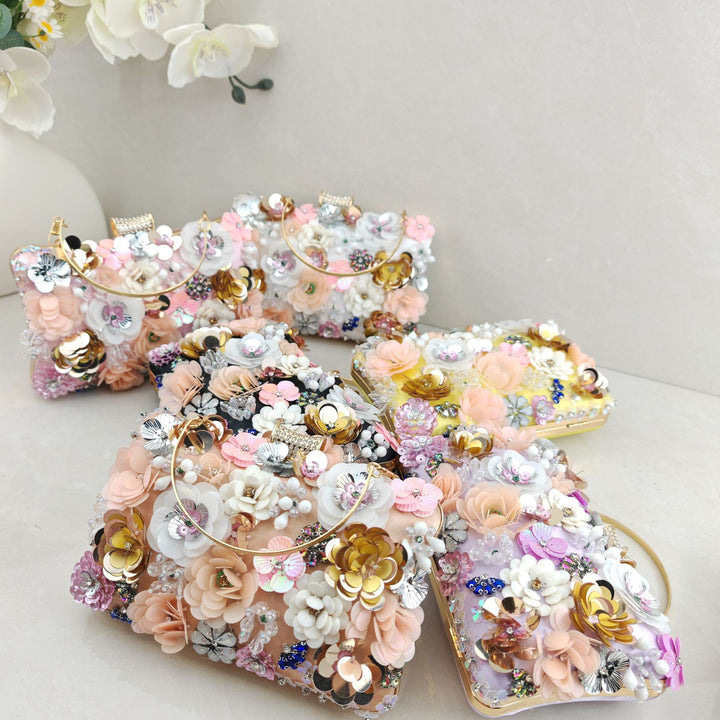 Floral Embellished Evening Clutch