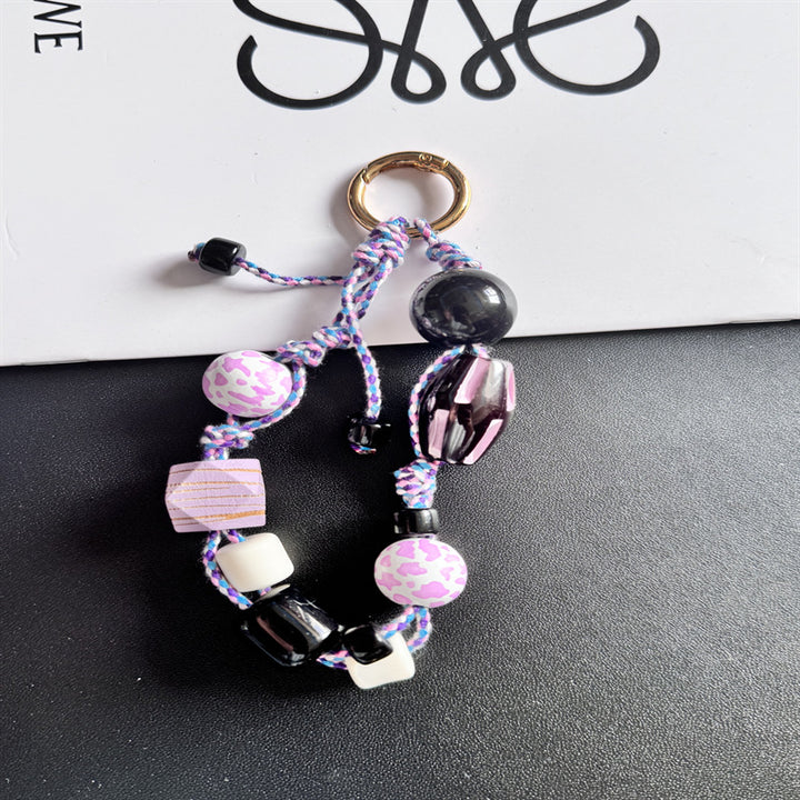 Decorative Beaded Charm Keychain Bowlift 1790135561