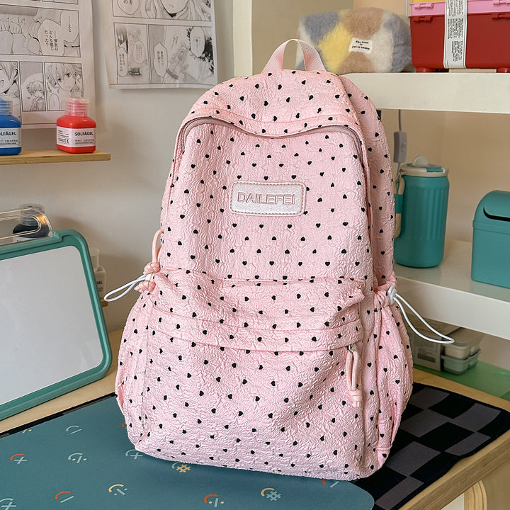 Stylish Textured Patterned Backpack Bowlift
