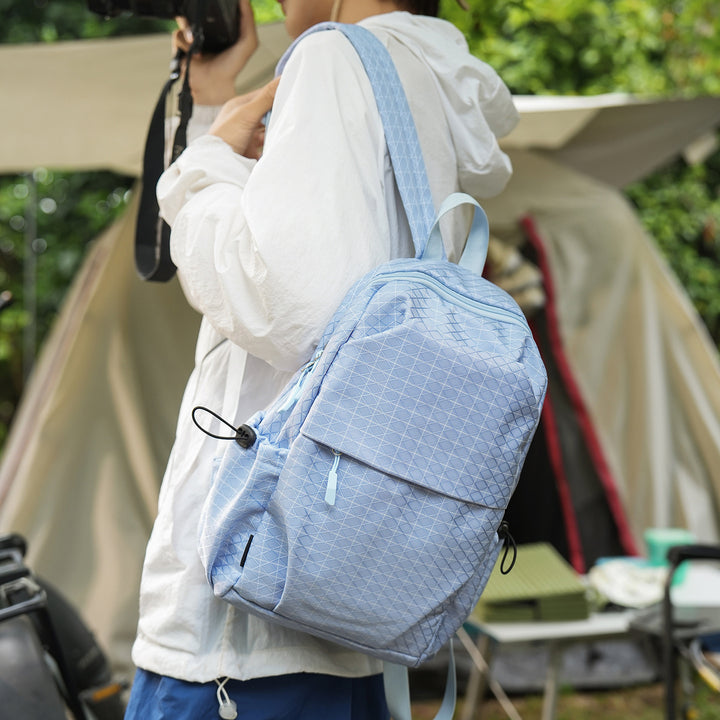 Multi-Functional Geometric Patterned Backpack Bowlift