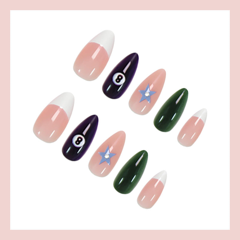 Artificial nail set with creative designs and elegant accents Bowlift