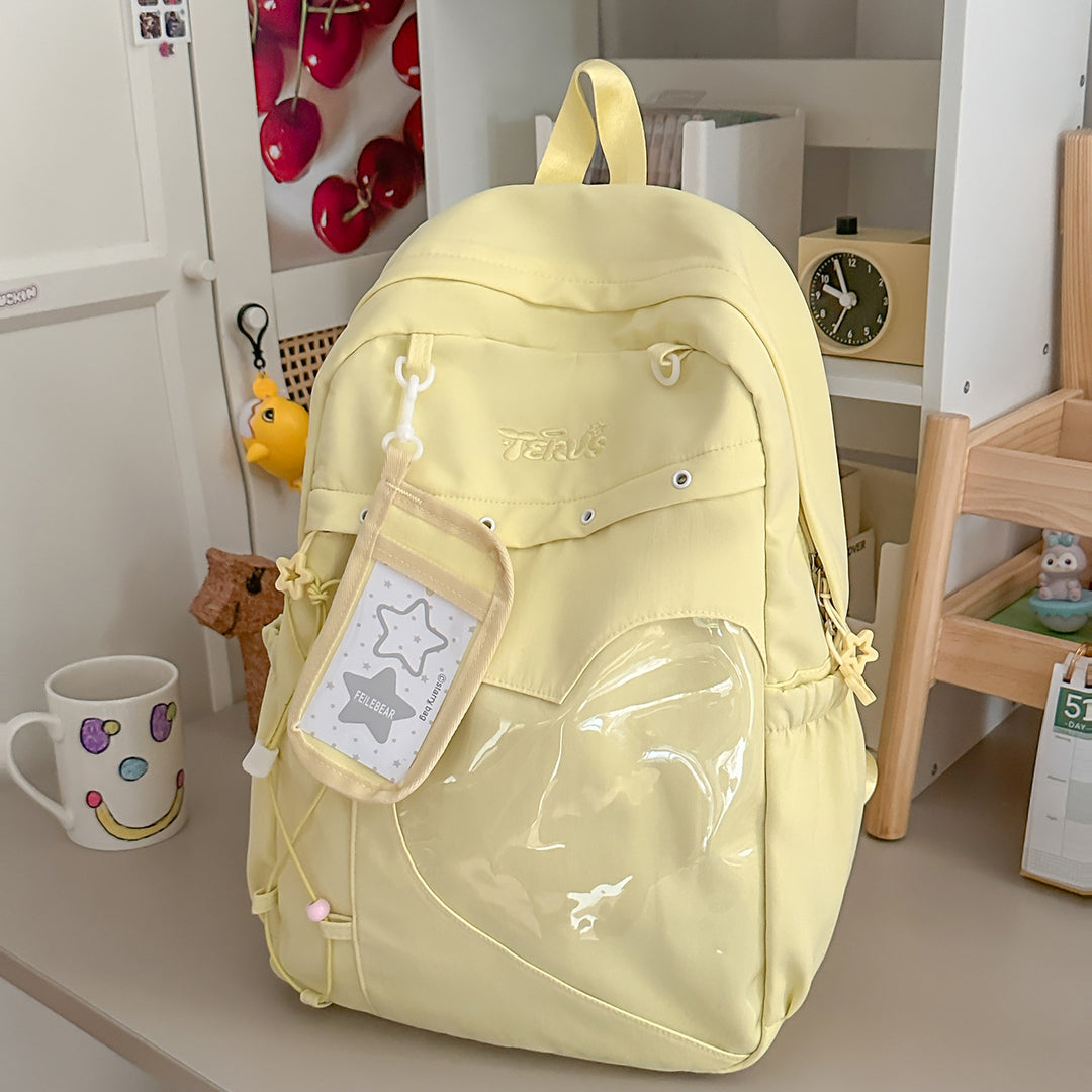 Cute Character-Themed Transparent Backpack Bowlift