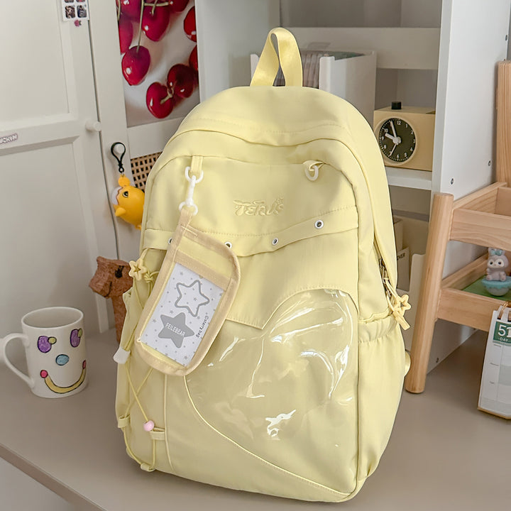 Cute Character-Themed Transparent Backpack Bowlift