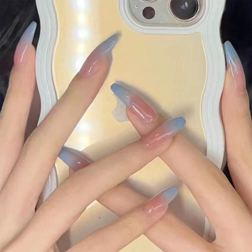 Elegant Artificial Nails in Modern Ombre Design Bowlift