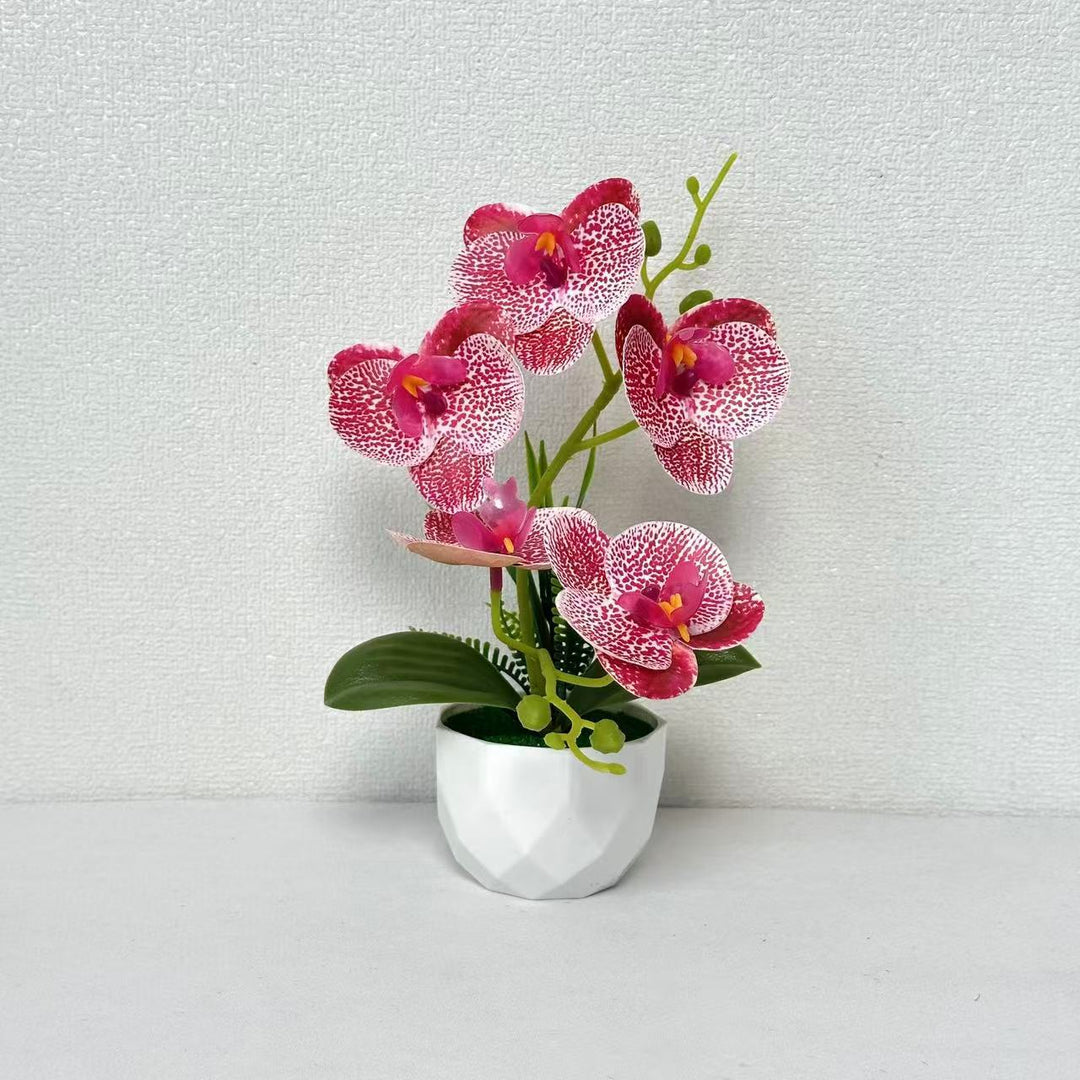Artificial Orchid Flower Arrangement for Indoor Home Decor Display