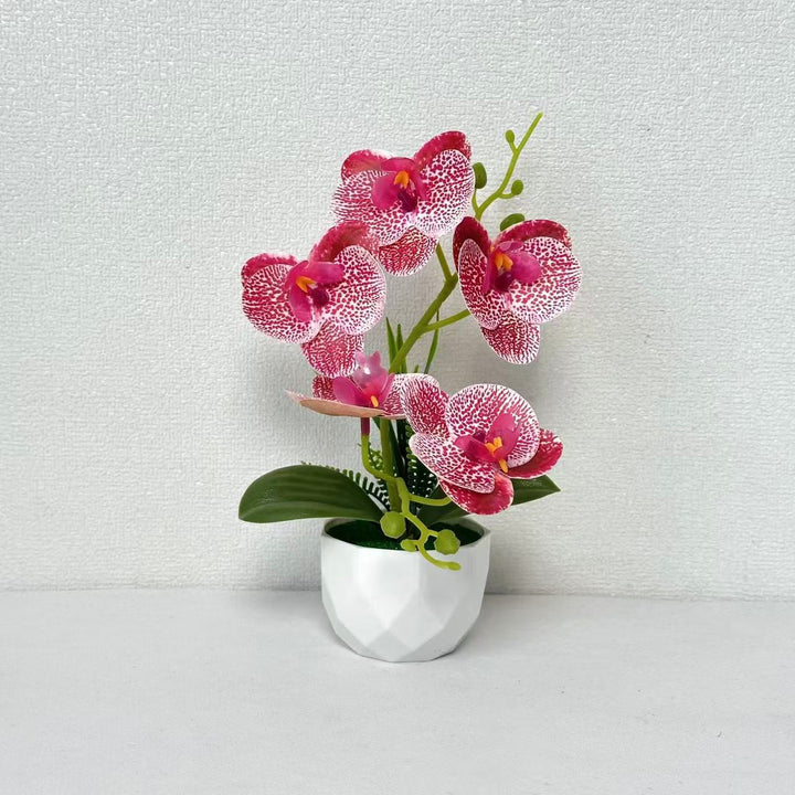 Artificial Orchid Flower Arrangement for Indoor Home Decor Display
