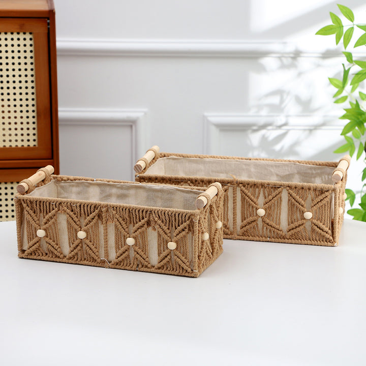 Decorative Macrame Storage Basket Bowlift