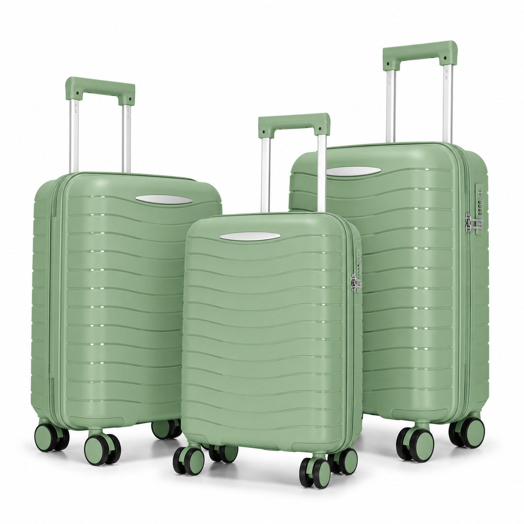 Hard Shell Suitcase Set with Innovative Pocket Organization Bowlift