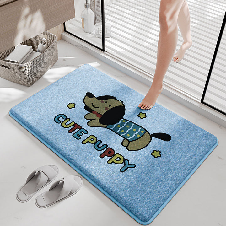 Funny Cartoon Bath Mat Bowlift