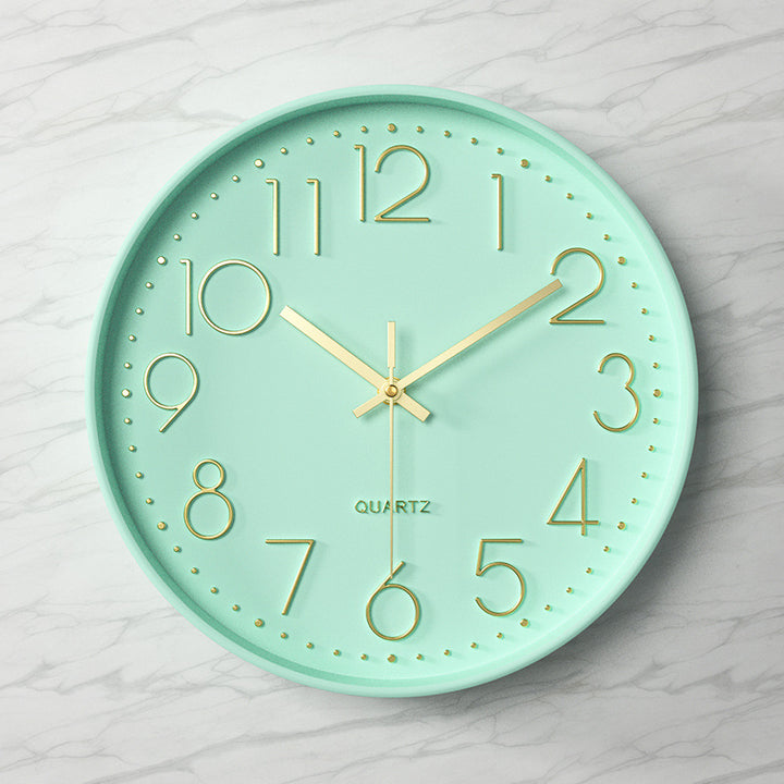 Modern Silent Quartz Large Round Wall Clock Bowlift