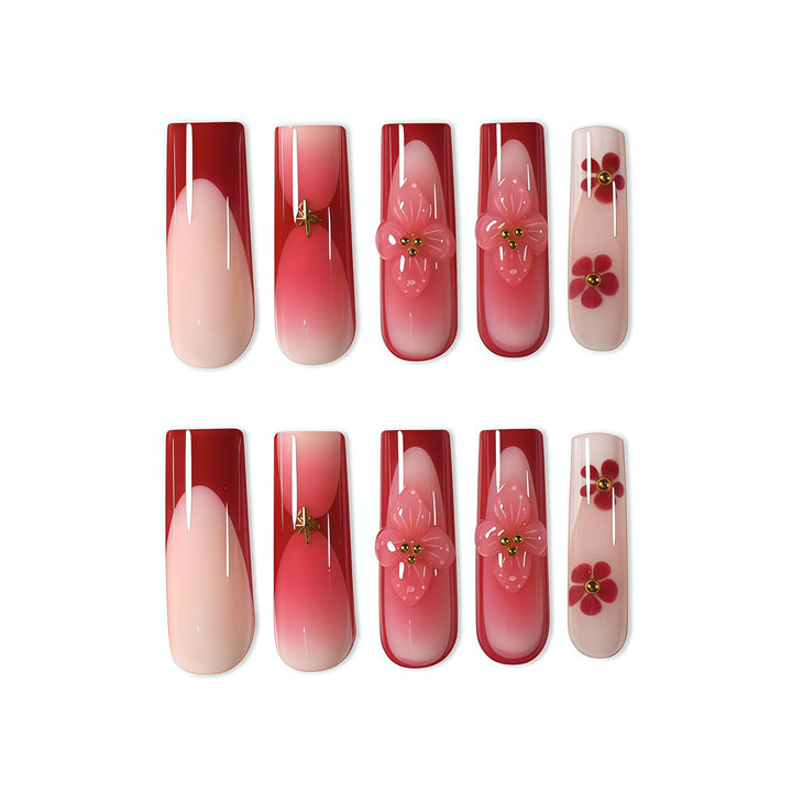 3D Floral Nail Art Enhancements Bowlift
