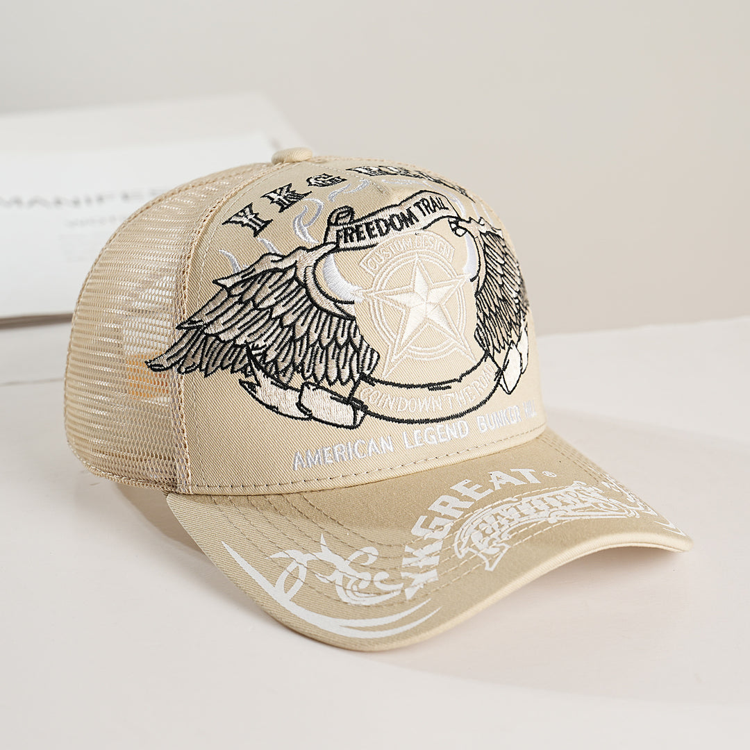 Unisex Trucker Cap with graphic design and breathable mesh Bowlift