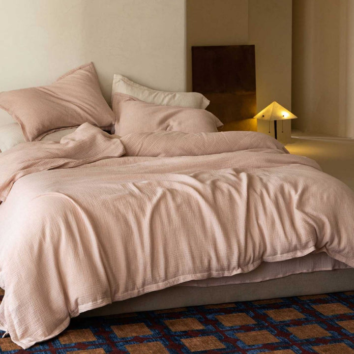 Premium Double-Layer Cotton Gauze Duvet Cover Set