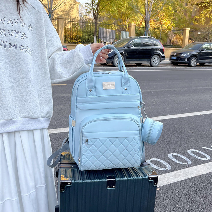 Quilted Multi-Compartment Backpack Bowlift