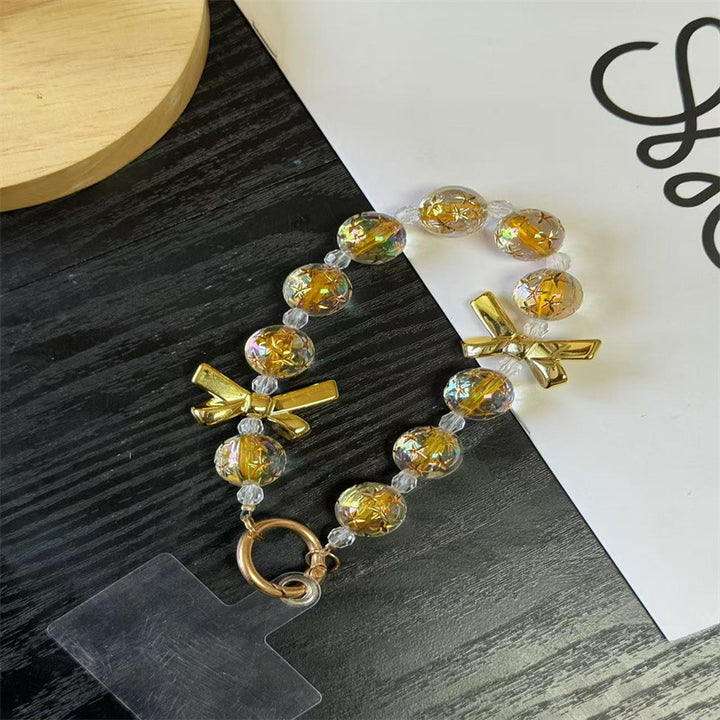 Decorative Beaded Charm Keychain Bowlift 1790135299