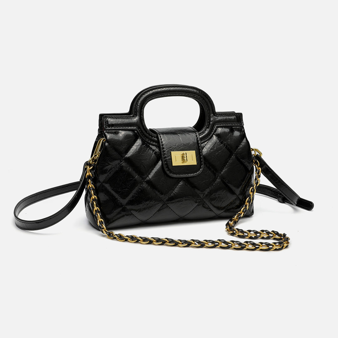Quilted Handheld Evening Clutch Bag