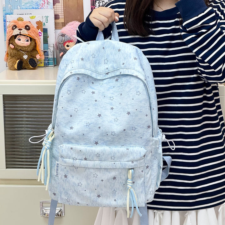 Durable Star-Patterned Casual Backpack Bowlift