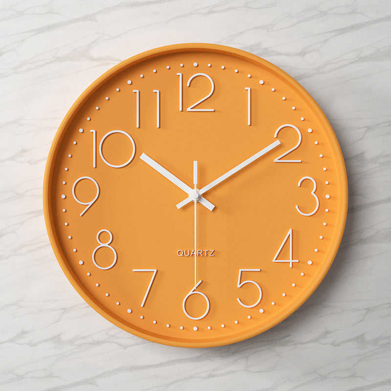 Modern Silent Quartz Large Round Wall Clock Bowlift