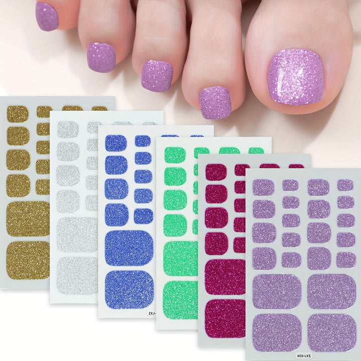 Glittery Toe Nail Wraps  1790954465