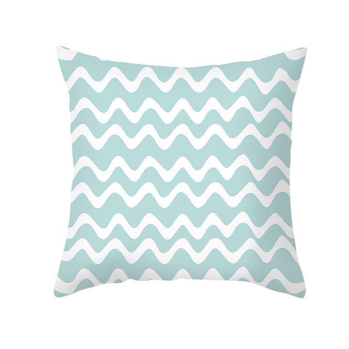 Tropical Palm-Leaf Decorative Throw Pillow Cover with Concealed Zipper
